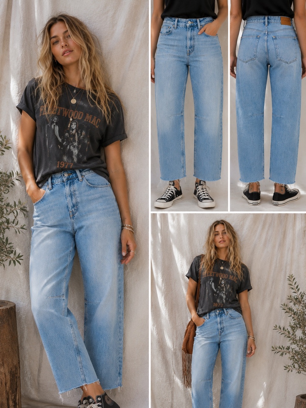 Madewell Curvy Darted Barrel Leg Jeans Light Wash Raw Hem Size 23